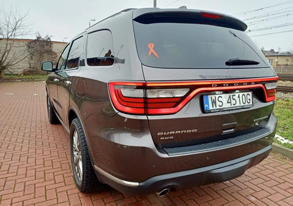 Dodge Durango cena 89000 przebieg: 221826, rok produkcji 2014 z Siedlce małe 232